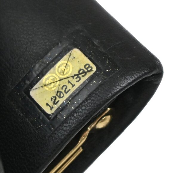 CHANEL CC Logo Bifold Long Wallet Grained Calfskin Leather Black GHW 34RF400 - Picture 15 of 15
